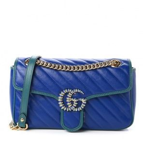 GUCCI
Vintage Effect Calfskin Matelasse Diagonal Small Enamel GG